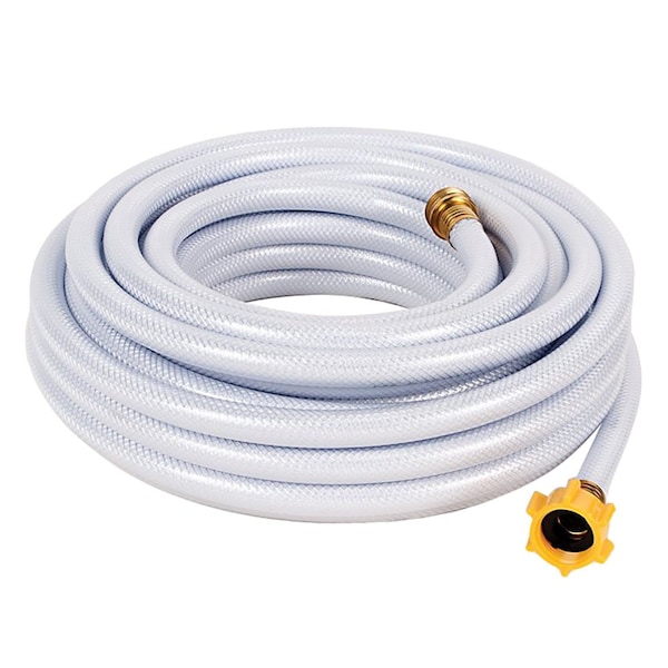 Camco 1/2 in ID x 50 ft L TastePURE Drinking Water Hose, Polyvinyl Chloride (PVC) Tube, White 22753 - main